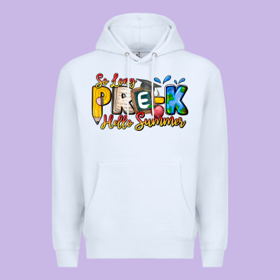 So Long Pre K Hello Summer Premium Hoodie Designed By Cowhidedigitalart
