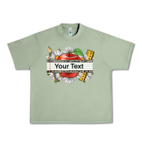 Oil Green floral teacher custom name Urban Heavy Tee - CowGirlArtShop