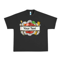 Pigment Black floral teacher custom name Urban Heavy Tee - CowGirlArtShop