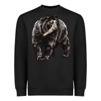 Black Spectacled Bear Heavyweight Sweatshirt - LillyAllenDesigns