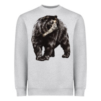 Heather Grey Spectacled Bear Heavyweight Sweatshirt - LillyAllenDesigns