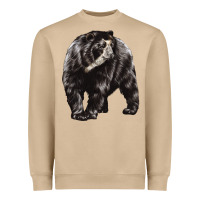 Mushroom Spectacled Bear Heavyweight Sweatshirt - LillyAllenDesigns