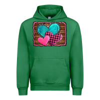 Emerald valentine's day hearts turquoise heart Urban Hoodie - AdoDesignShop