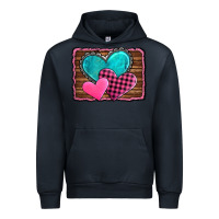 Navy valentine's day hearts turquoise heart Urban Hoodie - AdoDesignShop