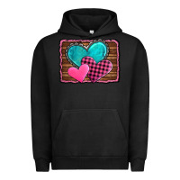 Pigment Black valentine's day hearts turquoise heart Urban Hoodie - AdoDesignShop
