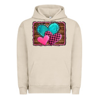 Pigment French Oak valentine's day hearts turquoise heart Urban Hoodie - AdoDesignShop