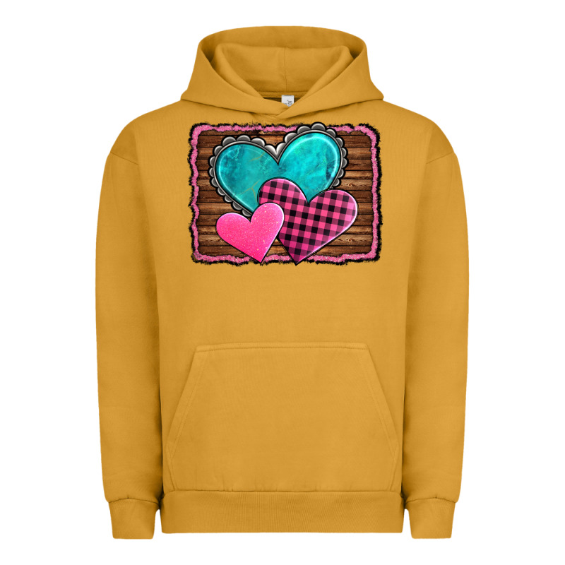 Valentine's Day Hearts Turquoise Heart Urban Hoodie by AdoDesignShop | Teevron
