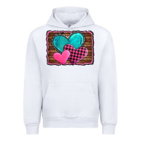 White valentine's day hearts turquoise heart Urban Hoodie - AdoDesignShop