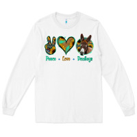 White Peace Love Donkeys Long Sleeve Tee - Jasminsmagicworld