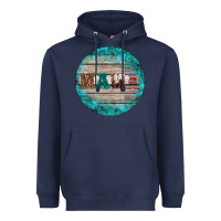 Navy western turquoises mama ornament Heavyweight Hoodie - BarkalooDesign