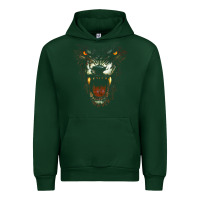 Forest Green Werewolf Face Lycan Gothic Horror Occult Scary Halloween Urban Hoodie - longCreatives