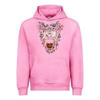 Fuchsia Pink Werewolf Face Lycan Gothic Horror Occult Scary Halloween Urban Hoodie - longCreatives