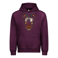 Mauve Wine Werewolf Face Lycan Gothic Horror Occult Scary Halloween Urban Hoodie - longCreatives