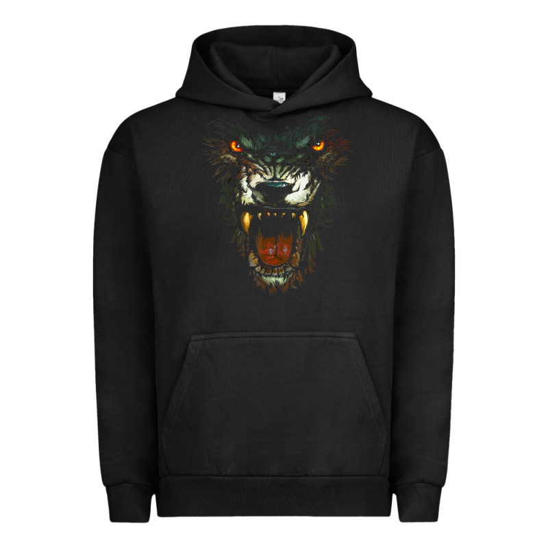 Werewolf Face Lycan Gothic Horror Occult Scary Halloween Urban Hoodie by longCreatives | Teevron