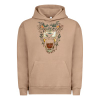 Pigment Burro Werewolf Face Lycan Gothic Horror Occult Scary Halloween Urban Hoodie - longCreatives