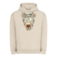 Pigment French Oak Werewolf Face Lycan Gothic Horror Occult Scary Halloween Urban Hoodie - longCreatives