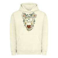 Pigment Pistachio Werewolf Face Lycan Gothic Horror Occult Scary Halloween Urban Hoodie - longCreatives