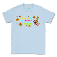 Dusty Blue fueled by ıced coffee and anxiety Classic Tee - TumblerDesignByShophia