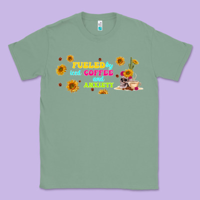 Fueled By ıced Coffee And Anxiety Classic Tee Designed By Tumblerdesignbyshophia