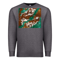 Charcoal Heather brown cowhide glitter Premium Sweatshirt - BarkalooDesign