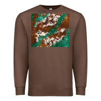 Chestnut brown cowhide glitter Premium Sweatshirt - BarkalooDesign