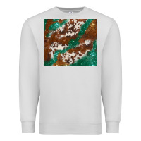 Dove Grey brown cowhide glitter Premium Sweatshirt - BarkalooDesign