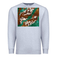 Heather Grey brown cowhide glitter Premium Sweatshirt - BarkalooDesign
