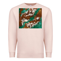 Pale Pink brown cowhide glitter Premium Sweatshirt - BarkalooDesign