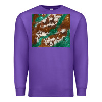 Purple brown cowhide glitter Premium Sweatshirt - BarkalooDesign