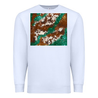 White brown cowhide glitter Premium Sweatshirt - BarkalooDesign