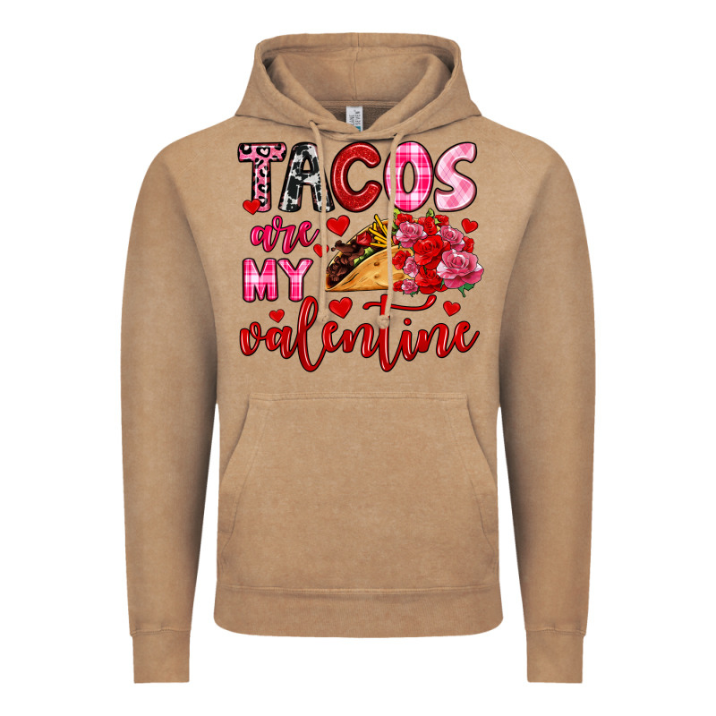 Tacos Are My Valentine Vintage Hoodie by OliviaCreatesArt | Teevron