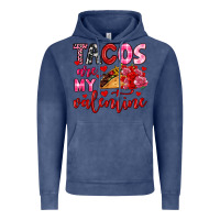 Vintage Denim tacos are my valentine Vintage Hoodie - OliviaCreatesArt