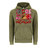 Vintage Olive tacos are my valentine Vintage Hoodie - OliviaCreatesArt