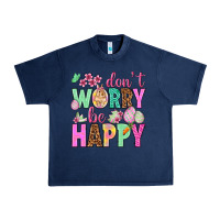 Navy Don't worry be happy Easter Day Urban Heavy Tee - HowdyJamesFarm