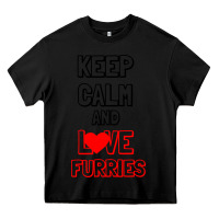 Black Keep Calm And Love Furries Heavy Core Tee - Bettercallsaul