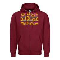 Burgundy cinco de mayo sunflower background Zipper Hoodie - Artiststas
