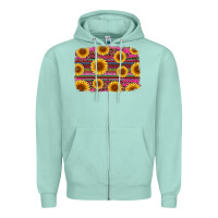 Seafoam cinco de mayo sunflower background Zipper Hoodie - Artiststas