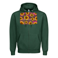 Sports Green cinco de mayo sunflower background Zipper Hoodie - Artiststas