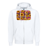White cinco de mayo sunflower background Zipper Hoodie - Artiststas