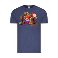 Vintage Denim christmas joy  gnome Vintage Tee - CowGirlArtShop