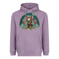 Lavender turquoise gemstones brown baby cow  rainbow Heavyweight Hoodie - BarkalooDesign