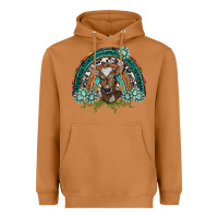 Meerkat turquoise gemstones brown baby cow  rainbow Heavyweight Hoodie - BarkalooDesign