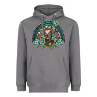 Storm turquoise gemstones brown baby cow  rainbow Heavyweight Hoodie - BarkalooDesign