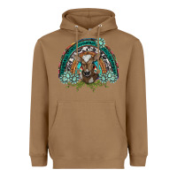Toasted Coconut turquoise gemstones brown baby cow  rainbow Heavyweight Hoodie - BarkalooDesign