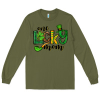 Army Green One lucky mom St. Patrick's Long Sleeve Tee - OliviaCreatesArt