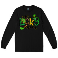 Black One lucky mom St. Patrick's Long Sleeve Tee - OliviaCreatesArt