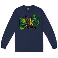 Navy One lucky mom St. Patrick's Long Sleeve Tee - OliviaCreatesArt
