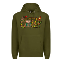 Army Green Summer Camp Premium Hoodie - CowhideDigitalArt