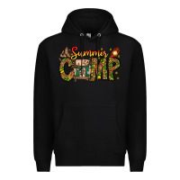 Black Summer Camp Premium Hoodie - CowhideDigitalArt