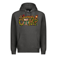 Charcoal Heather Summer Camp Premium Hoodie - CowhideDigitalArt